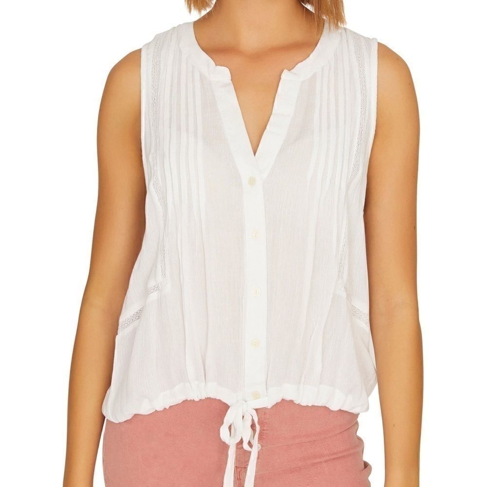 Sanctuary Savanna Shell White Sleeveless Top